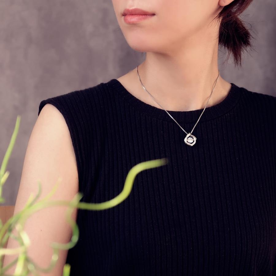 ダンシングストーン ネックレス レディース 大粒 2.0ct Pt900 プラチナ K18金 ピンクゴールド イエローゴールド コーティング ベネチアンチェーン ZDP | Crossfor NewYork | 14