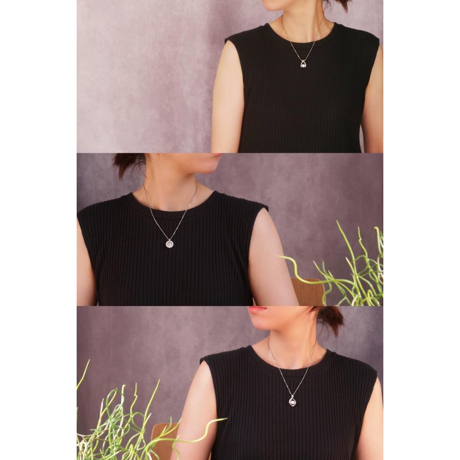 ダンシングストーン ネックレス レディース 大粒 2.0ct Pt900 プラチナ K18金 ピンクゴールド イエローゴールド コーティング ベネチアンチェーン ZDP | Crossfor NewYork | 16