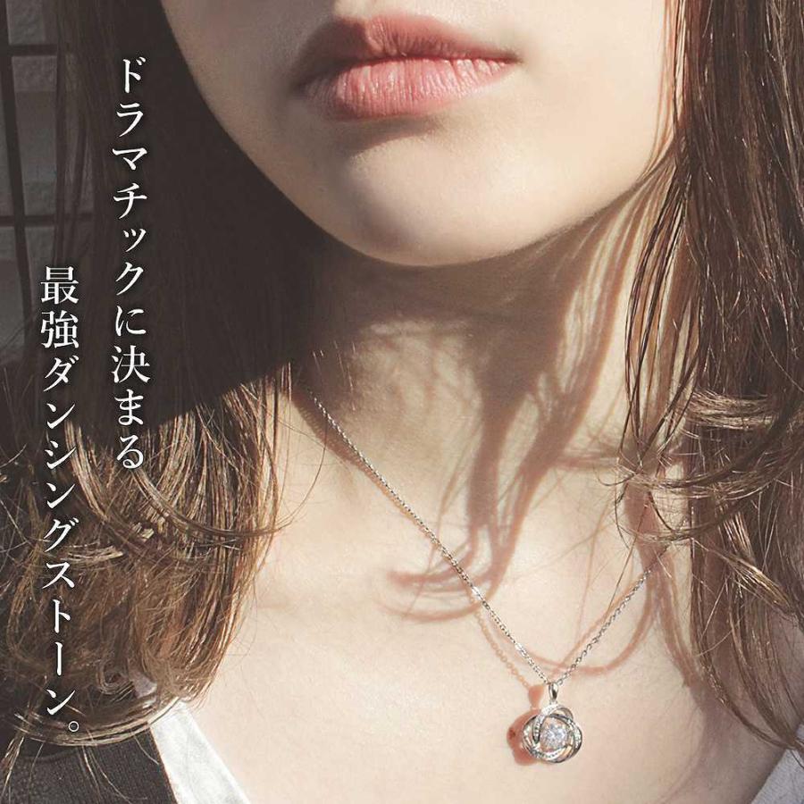 ダンシングストーン ネックレス レディース 大粒 1.0ct 金属アレルギー対応 アレルギーフリー 医療用 サージカルステンレス 316L ダンシングストーン 50代 40代_2