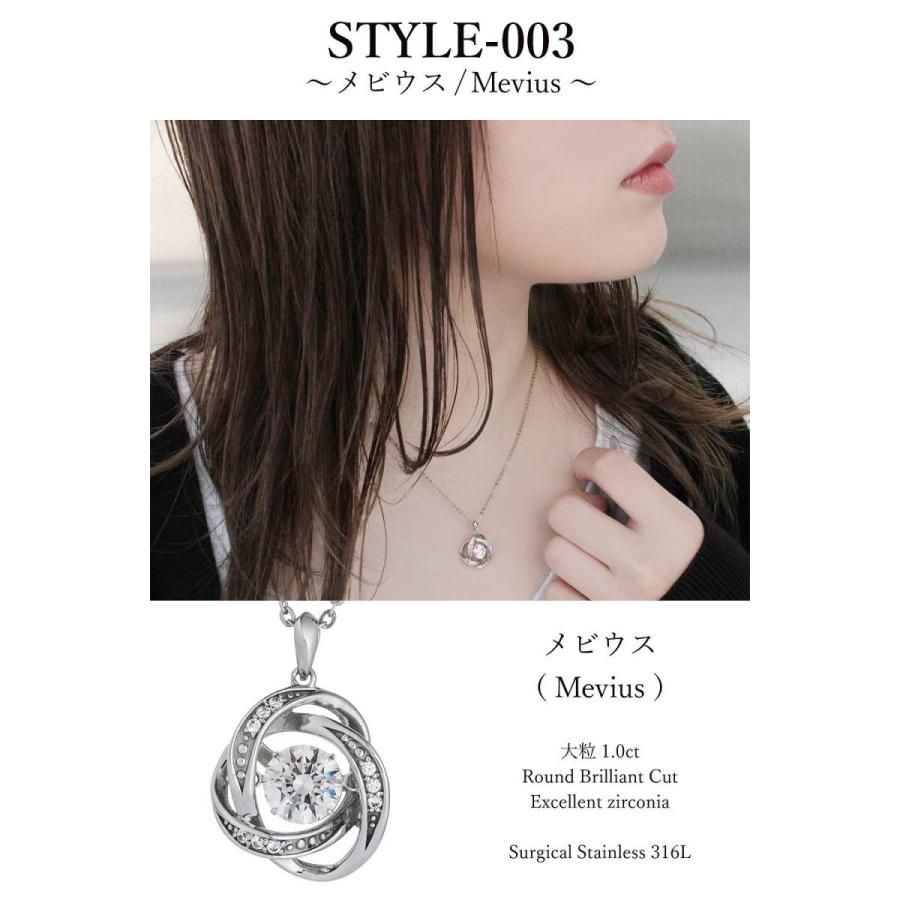 ダンシングストーン ネックレス レディース 大粒 1.0ct 金属アレルギー対応 アレルギーフリー 医療用 サージカルステンレス 316L ダンシングストーン 50代 40代_9