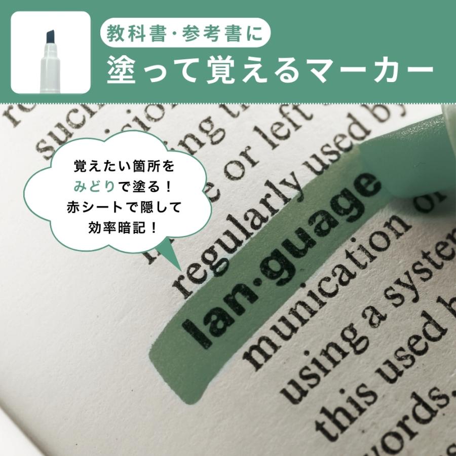 赤下敷き 暗記ペン チェックペン 2本セット オレンジ グリーン 暗記用