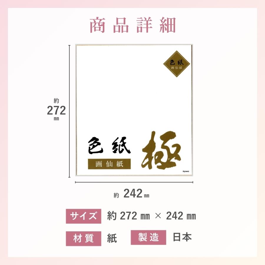 色紙 極 無地 厚紙 画仙紙タイプ しきし 寄せ書き サイン色紙 卒業 部