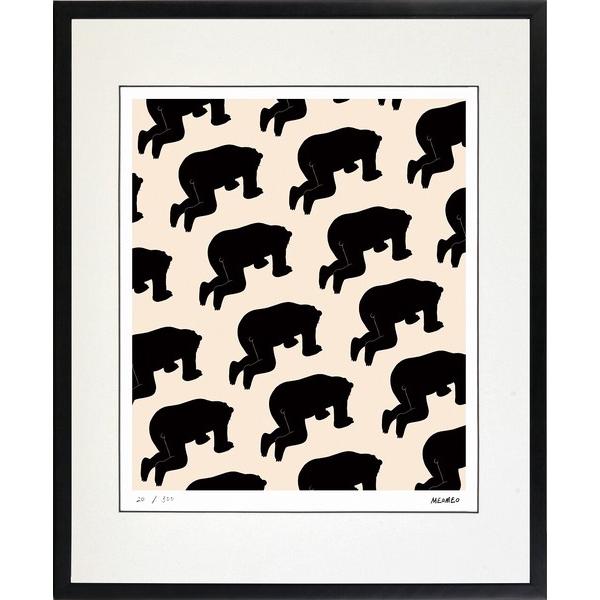 本日特価 アートパネル Meomeo 挫折する熊 C4911 その他インテリア雑貨 小物 カラー サイズ 外寸 365x441x25mm Oroagri Eu