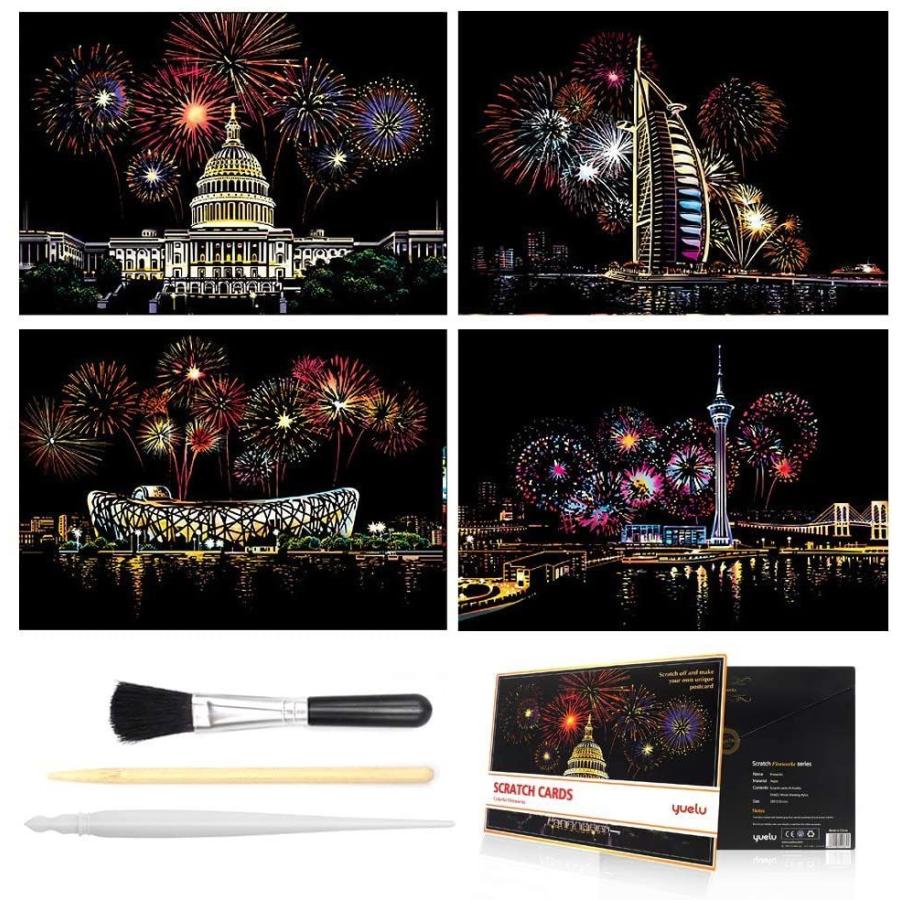 キッズと大人向けのスクラッチ スケッチアートペーパー レインボーガールズフラワーペインティングスクラッチボード 大勧め