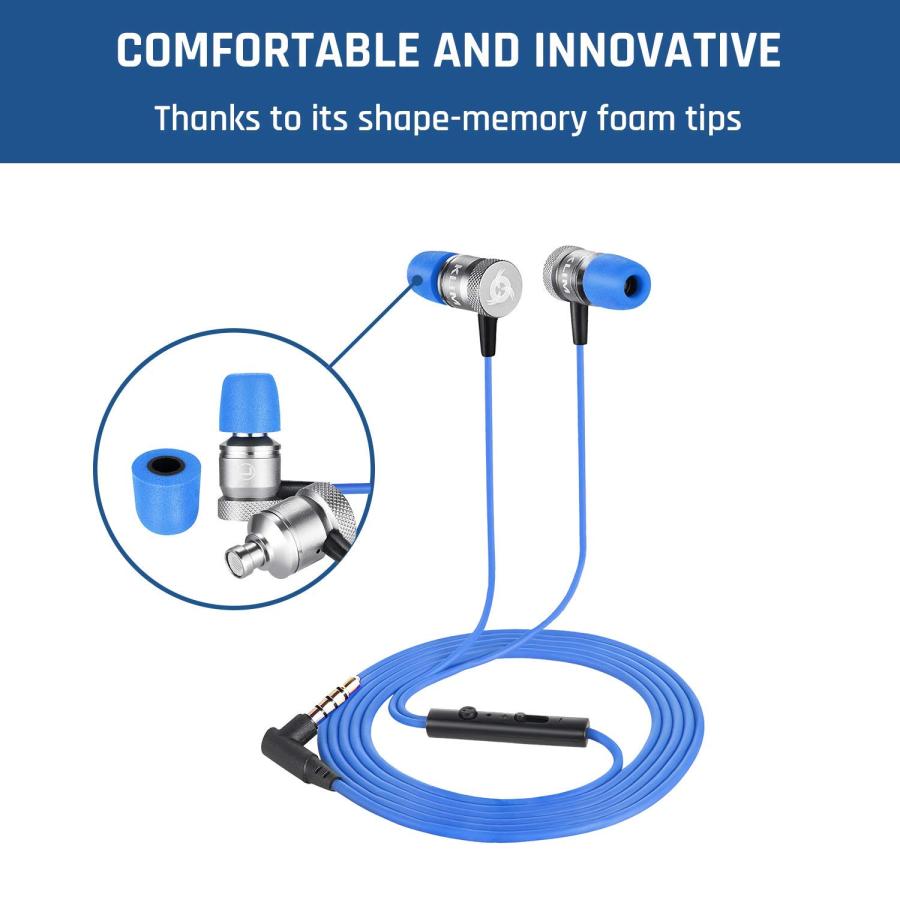 最も安い購入 KLIM Fusion - in Ear Headphones with Mic + Excellent Audio Quality + Long-Lasting Ear Buds + 5 Years 　 + Wired Headphones with Memory Foam Tips + 3.5