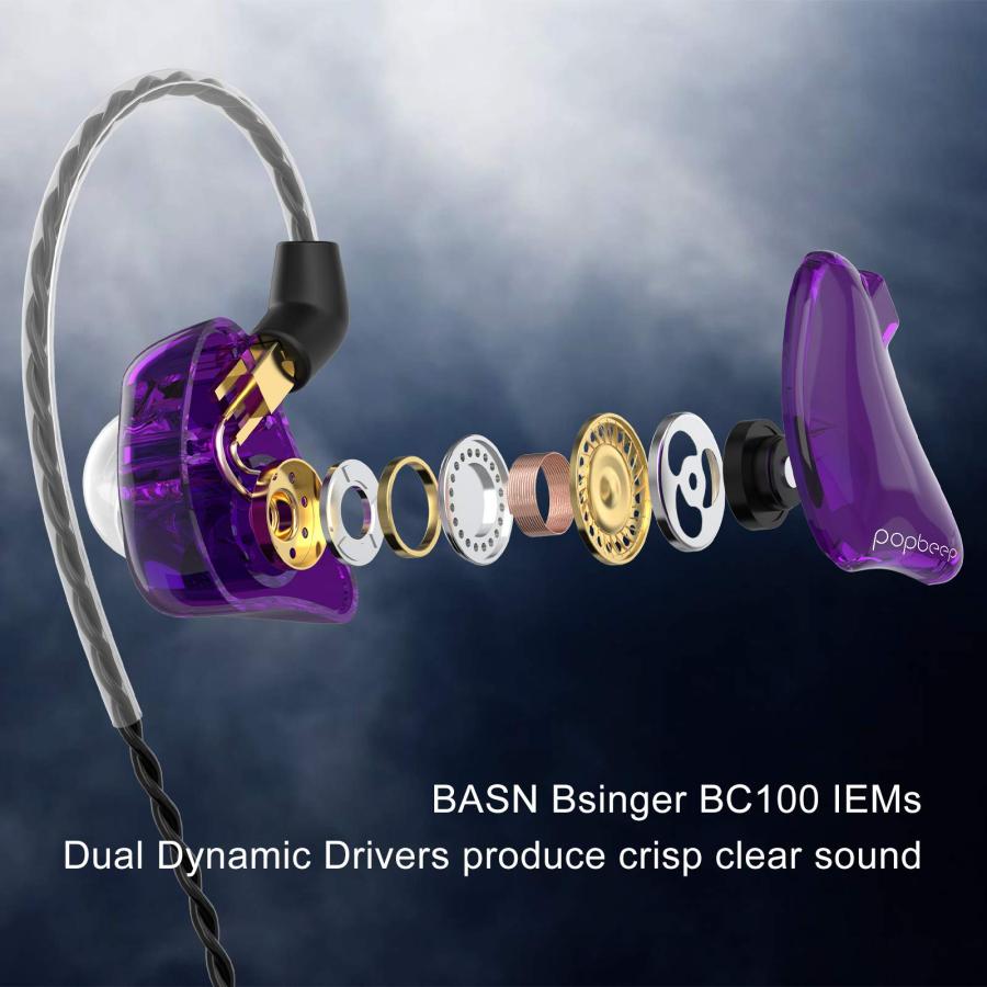 おまとめ購入割引 BASN インイヤーモニター ヘッドホン シンガーイヤホン ノイズアイソレーション 快適 音楽家用 PPBC100413V