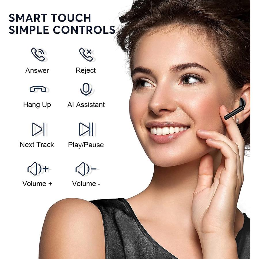 ブランドサイト通販 Wireless Earbuds，Bluetooth 5.3 Headphones Noise Cancelling Air Buds Pods 3D Stereo Ear pods in-Ear Ear Bud Built-in Mic IPX7 Waterproof Earphones Spor