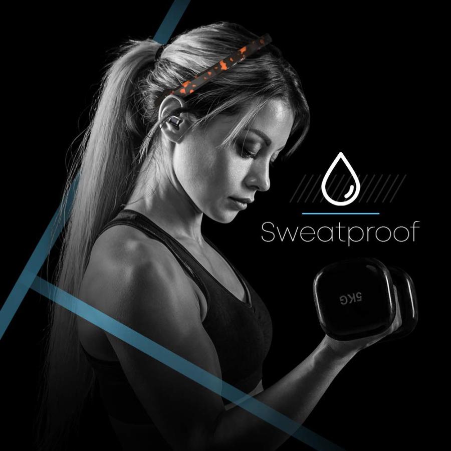 公式卸売り SilkSoundX Bluetooth Workout - Unisex Lightweight ＆ Sweat Proof Wireless Headphone w/Equalizer， Retractable Earbuds ＆ Microphone - Mobile Music Acce