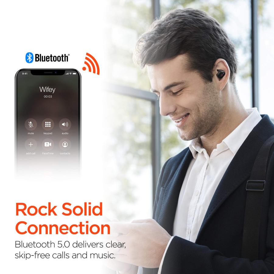 クリアランス超特価 HyperGear Active True Wireless Bluetooth Earbuds + Portable Pocket-Sized Charging Case Quick Pairing Noise Cancelling Mic.， Built-in Touch Control，