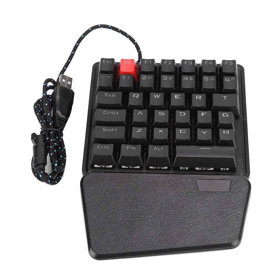 格安中古 片手ゲーム用キーボード ハンドレスト 片手 RGB メカニカルゲーミングキーボード 左利きメカニカルキーパッド モバイルゲーム接続対応 36キー USB