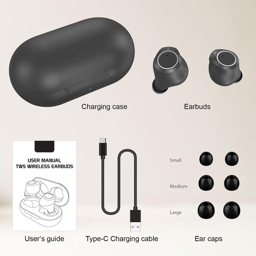 ブランド公式通販 Wireless V5.2 Bluetooth Earbuds Compatible with Motorola Moto G Power (2021) with Charging Case for in Ear Headphones. (V5.2 Black)