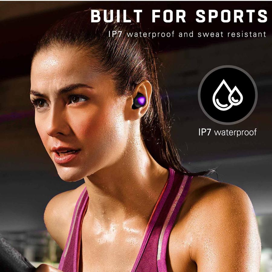冬セール Urbanx Street Buds Plus True Bluetooth Earbud Headphones for Samsung Galaxy S5 - Wireless Earbuds w/Noise Isolation - Purple (US Version with 　)