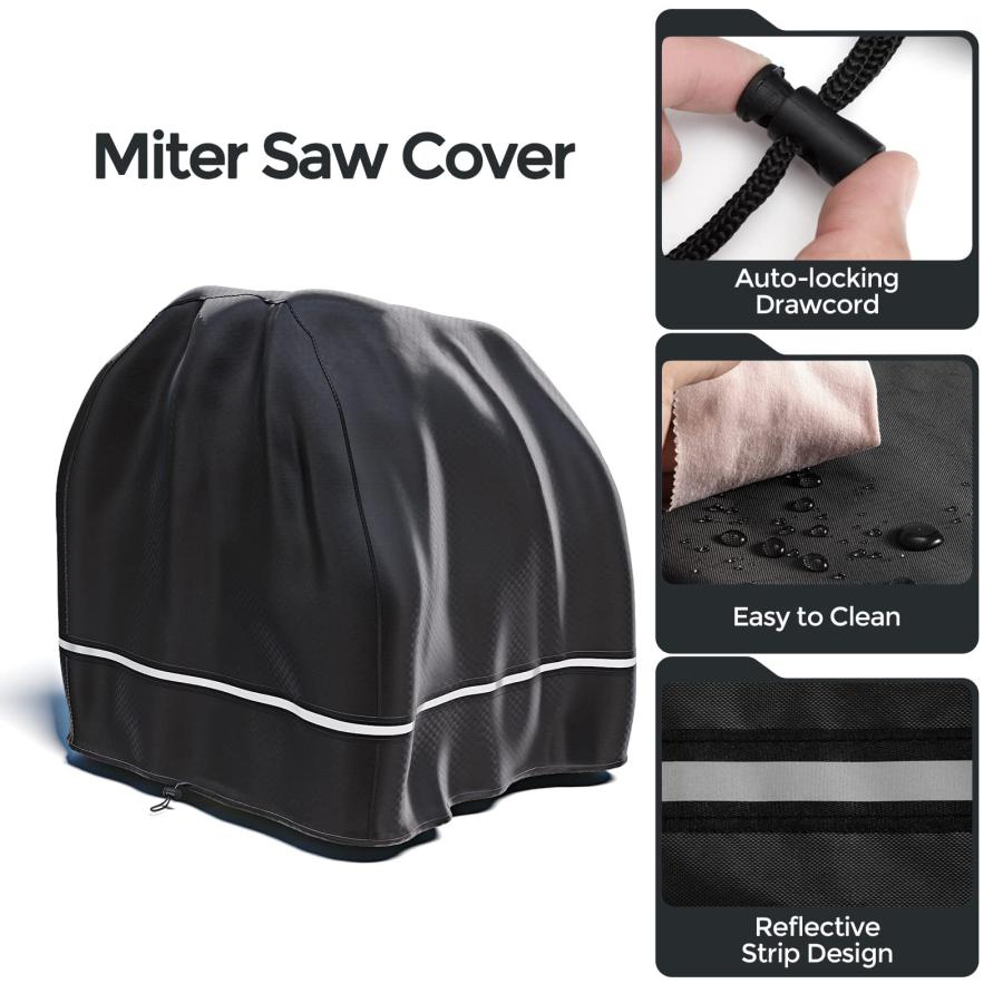 純正販売品 RitPin Miter Saw Cover， Fit for Most Miter Saws， Planers， Machine Tools， To Prevent Table Saw Rust， Waterproof and Dustproof， Black