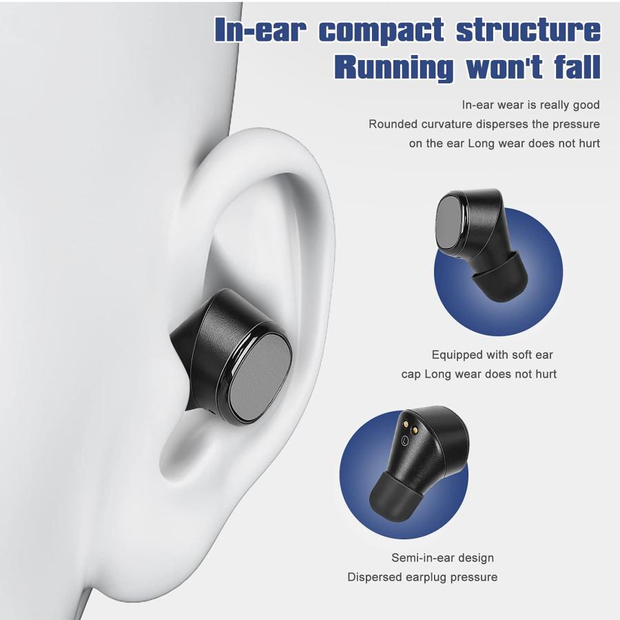 爆売り！ UrbanX X7 Sports Wireless Earbuds 5.0 IPX5 Waterproof Touch Control True Wireless Earbuds with Mic Earphones in-Ear Deep Bass Built-in Mic Bluetooth H