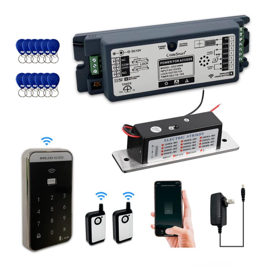 2.4GHz WiFi Access Control 400lb Holding Force Electric Strike Door