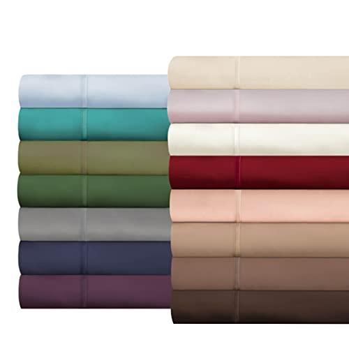 良質で安価な製品 Superior 400 Thread Count Egyptian Cotton Material Sheets， Modern Solid Deep Pocket Soft Bed Sheet Set， Includes: One Flat Sheet， one Fitted Sheet and