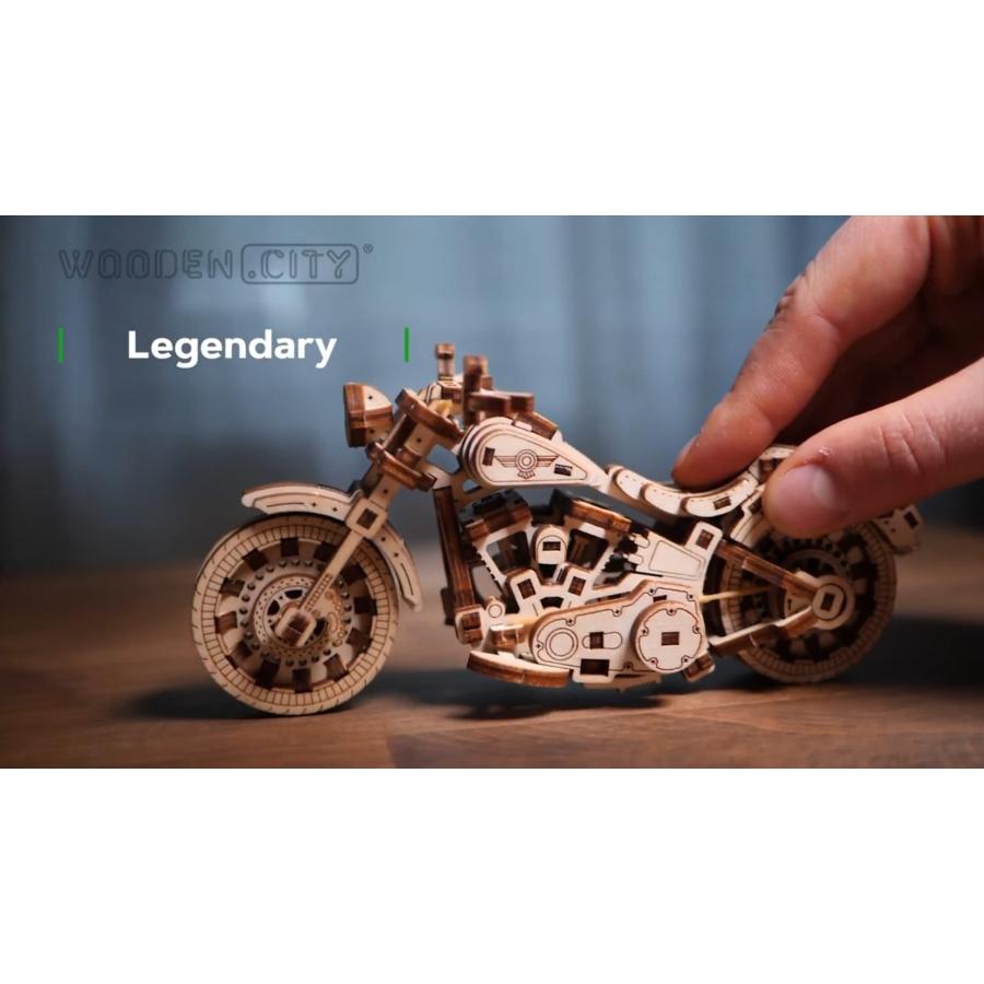 未使用の新品です WOODEN.CITY Motocross 3D Motorcycle Puzzle for Adults - Hobby Kits for Adults - Wooden Bike - 3D Wooden Puzzle Model Motorcycle Kit to Build - Build Y