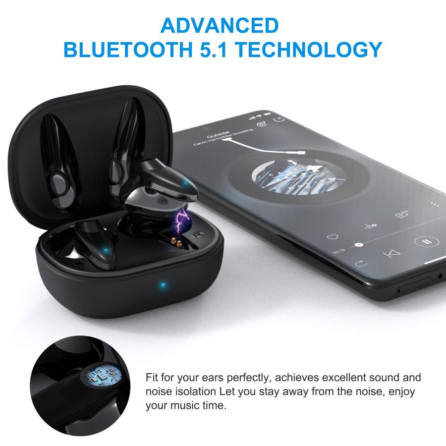 新作モデル
 Pro ACAGET Wireless Bluetooth for Earbuds Wireless for iPhone 15 15 5.3 Pro 15/Pro/Max/Plus Max 14 Plus iPhone Headphones 13 Earbuds TWS for Headphones Bluetooth Headphones Lightweight Touch Control Bluetooth Stereo Galaxy iPhone Earphones - Wireless with Charging Case Built-in M オーディオ機器 5