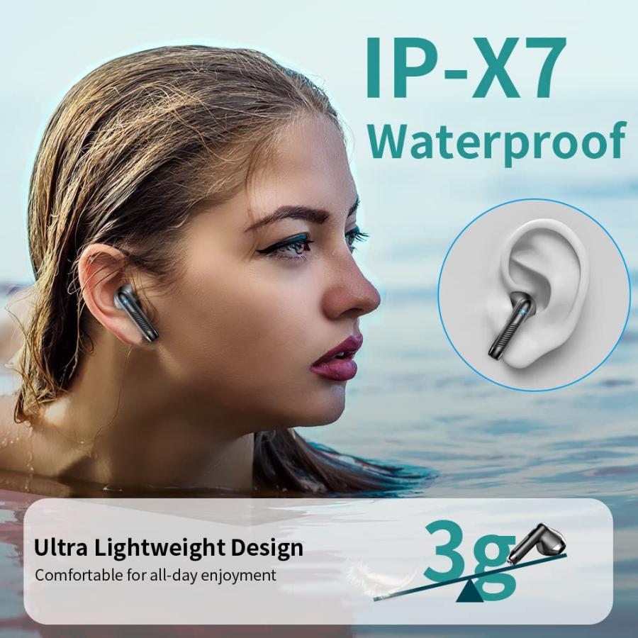 第一ネット Bluetooth 5.3 In-Ear Headphones Wireless Bluetooth with ENC Dual Mic， 2022 Wireless Headphones 42H Deep Bass Wireless Headphones Noise Cancelling Earb