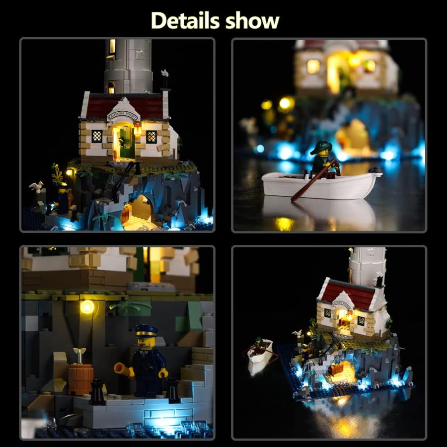 公式代理店 Kyglaring LED Lighting Kit (No Model) Designed for Lego Home Ideas Motorized Lighthouse 21335 Model Building Set - Without Lego Set (Classic Version)