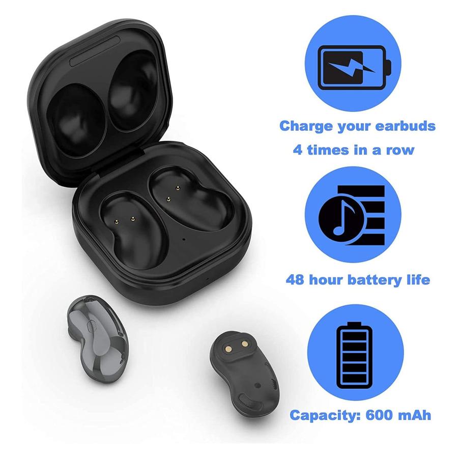 最低販売価格 Wireless Charging Case Compatible with Galaxy Buds Live SM R180， 600mAh USB Earbuds Charger Case Replacement， Charger Dock Station for Wireless Blueto