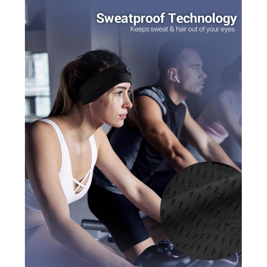 新品販売品 Navly Sleep Headphones， 10Hrs Sports Headband with Soft Cozy Earbuds Comfortable， Headphones Headband with Ultra-Thin HD Stereo Speakers Perfect for W