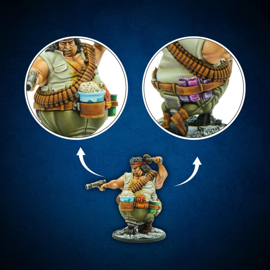 ★絶版品★ Warlord Games Delivery - Judge Dredd Fatties at War - 28mmミニチュア、ファットハンボ、ファッティバッティングラム、ゲームカード4枚、デジタルバンドル -