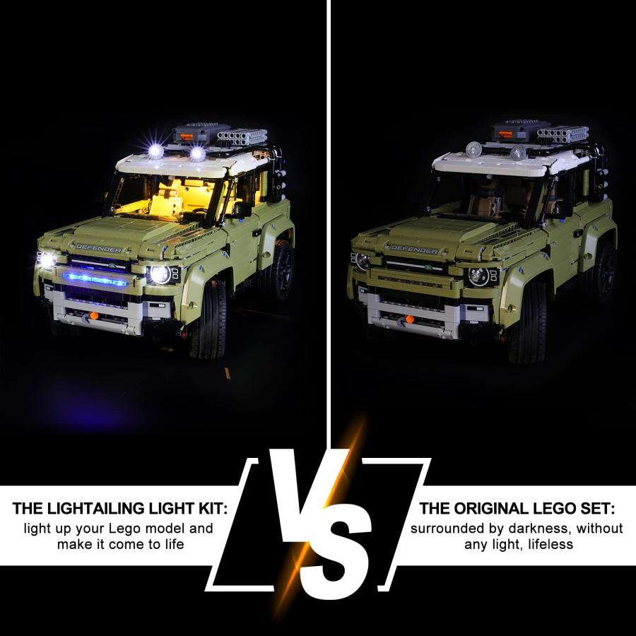 速達メール便送料無料 LIGHTAILING Led Lighting Kit for Lego- 42110 Land-Rover Defender Building Blocks Model - LED Light Set Compatible with Lego Model(Not Include Lego Mod