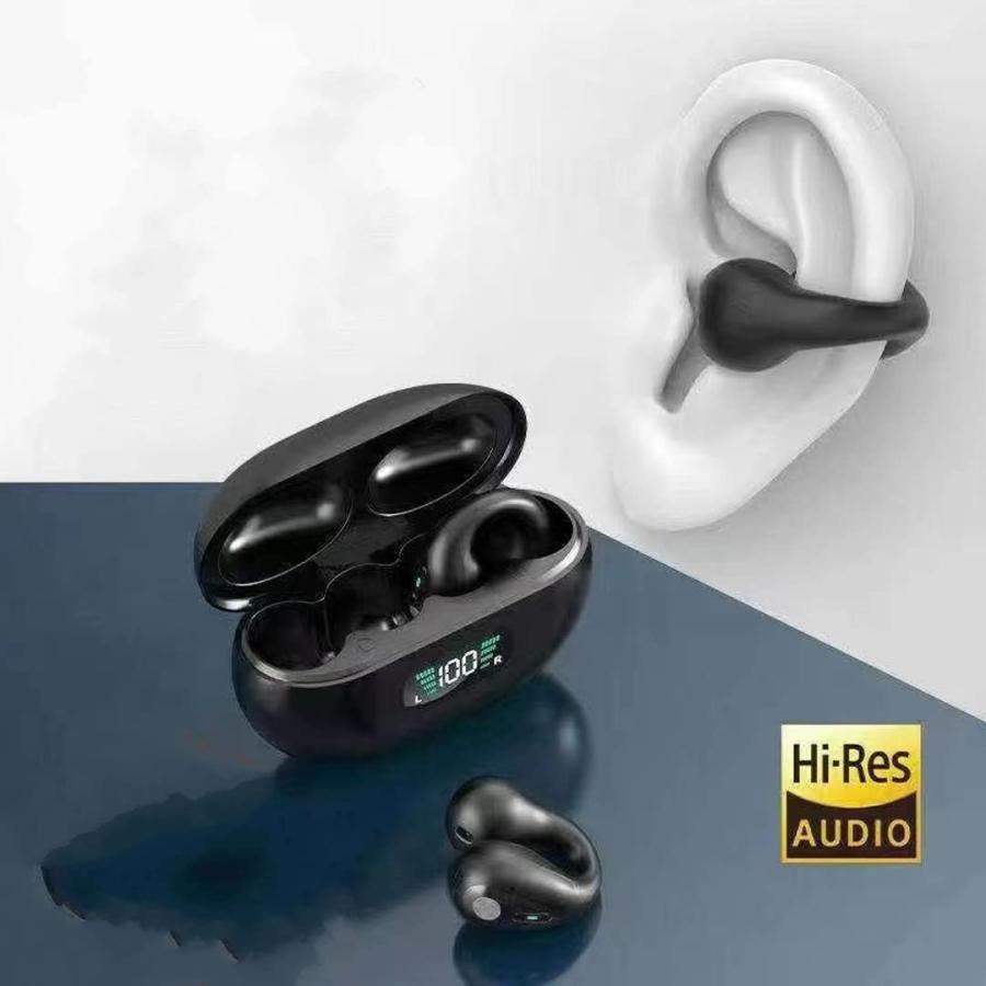 超特価美品 Wireless Ear-Clip Headphones for Android iPhone with Bone Conduction and Clear Headphones， Bluetooth 5.3 US， Open Ear Headphones Wireless for Cycling