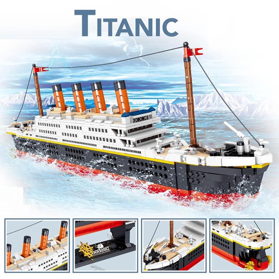 ショップ ENHANA Micro Mini Blocks Titanic Building Block Set Titanic Cruise Ship Model Building Kit Boat Bricks for Adults DIY Educational Toys Gifts for Kids