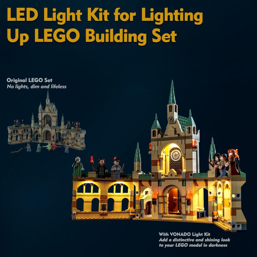 激安価格で販売 VONADO LEDライトキット レゴ用 H-ogwarts 76415 (モデルなし) DIY 照明 76415 レゴ ハリーポッター プレイセット (ライトのみ)