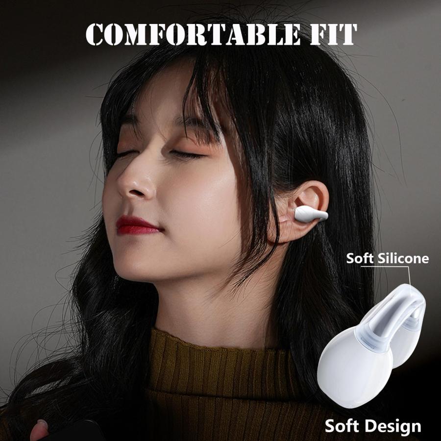 激安通信販売 Xmenha Ear Clips Ear Buds Open Ear Clip On Earbuds Wireless Bluetooth Ear Clip Bone Conduction Conducting Headphones Open Ear Head Set Earclip Bone Co