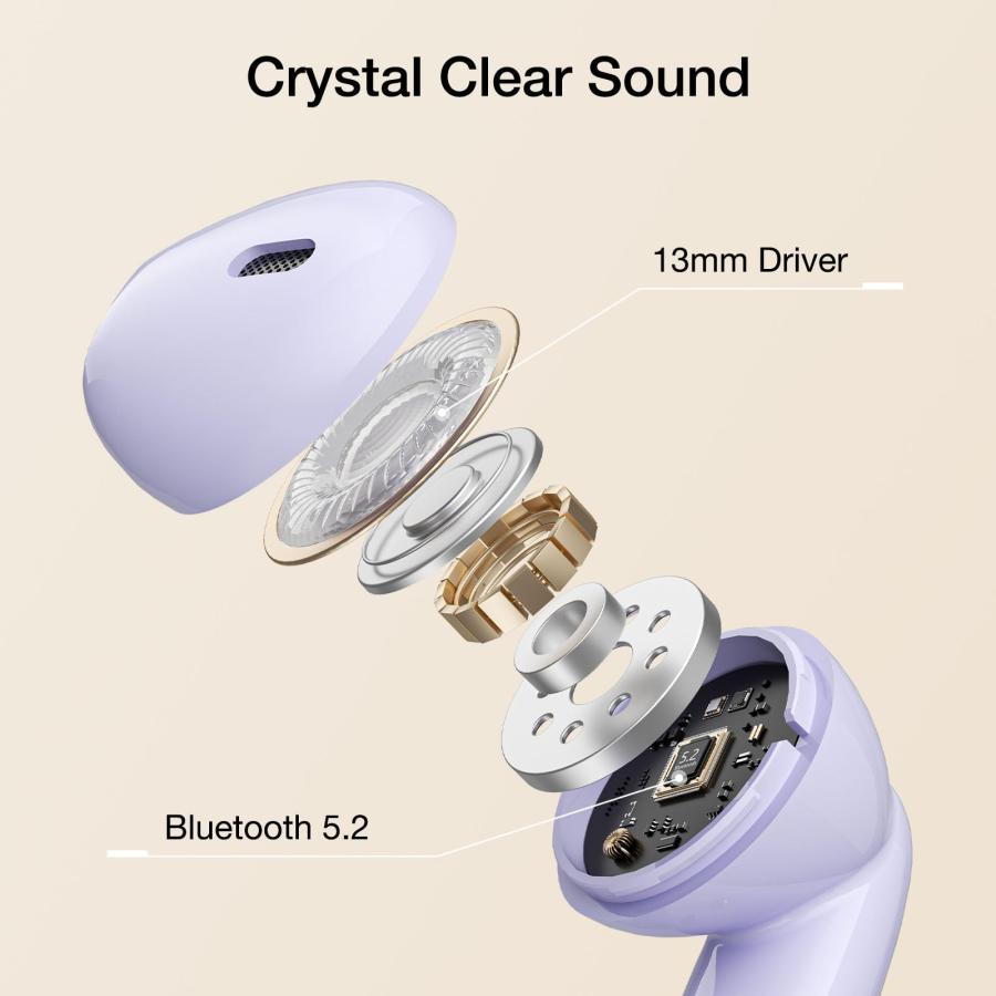 値下げする特売 LEICEX Wireless Earphones for Women，Bluetooth Headphones with Pendant Necklace Design， Noise Cancelling Calls， 30 Hours of TWS Playback， IPX5 Waterpro