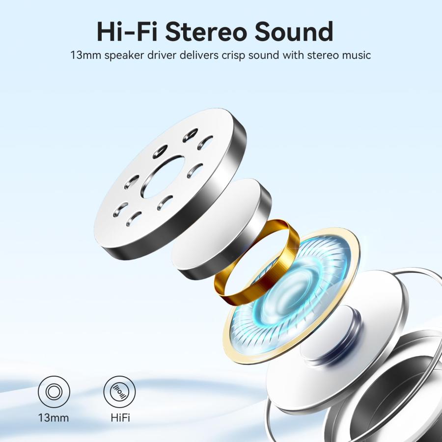【18％OFF】 Wireless Earbuds， Bluetooth 5.3 Headphones 40Hrs Playtime Deep Bass Stereo in-Ear Earbud， LED Power Display， Call Noise Canceling Headphones with Mic，