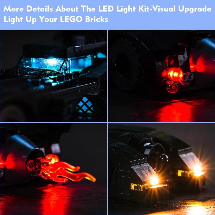 セット割引中 LocoLee LEDライトキット レゴバットモービル用 バットマン vs ジョーカーチェイス 76224 DIY照明セット アクセサリー レゴ76224 ファン向けおもちゃ組み立てセ