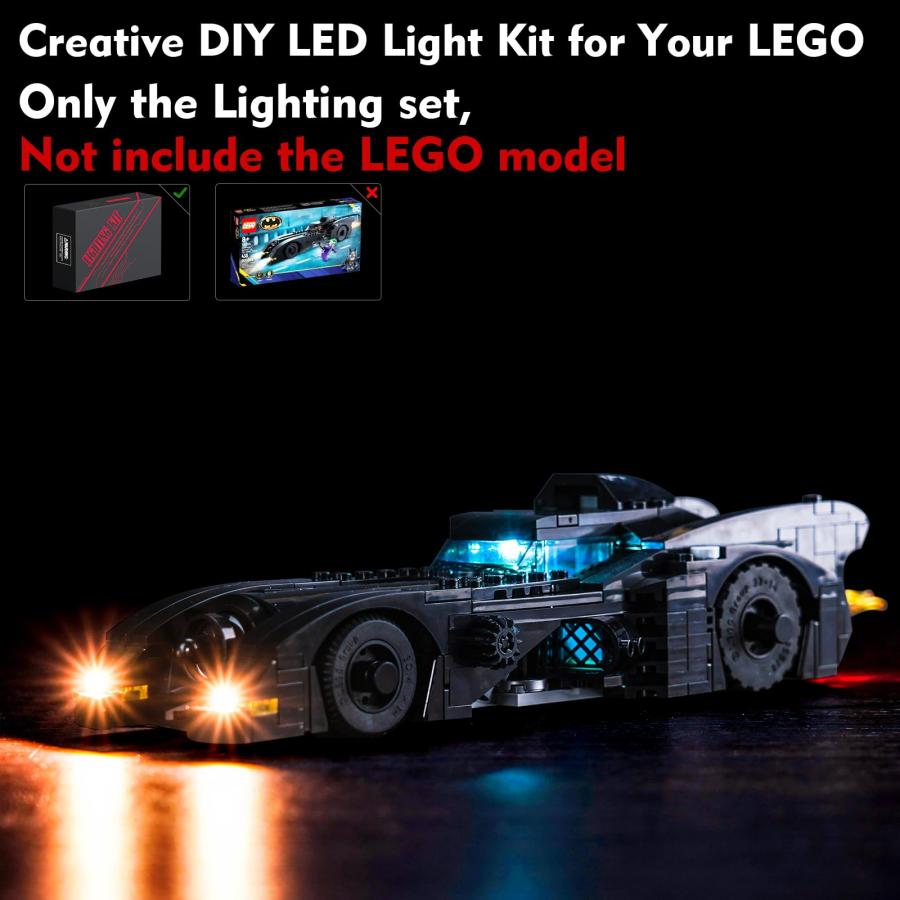 セット割引中 LocoLee LEDライトキット レゴバットモービル用 バットマン vs ジョーカーチェイス 76224 DIY照明セット アクセサリー レゴ76224 ファン向けおもちゃ組み立てセ