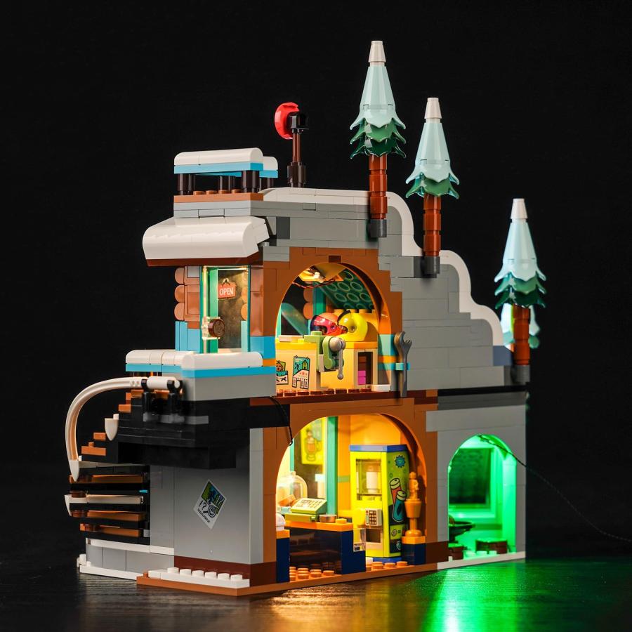 【期間限定】 BrickBling LED Light Kit for Lego Holiday Ski Slope and Cafe， Creative Light Compatible with Lego 41756-No Model Included