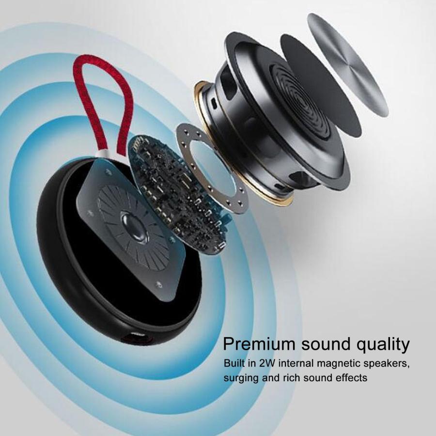 インショップ 2 in 1 Bluetooth Speaker， Portable Mini Speakers with Earbuds， Dual Device Interconnection Stereo Noise Reduction Speakers Headphones Combo with Lanya