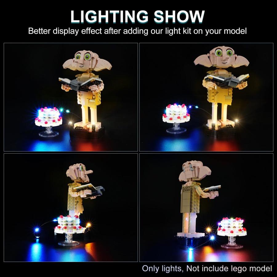 ショップリスト情報 DALDED LED Lighting Kit for Lego Harry Potter Dobby The House-Elf， LED Light Compatible with Lego 76421 Building Block Models (Not Include Lego Set)