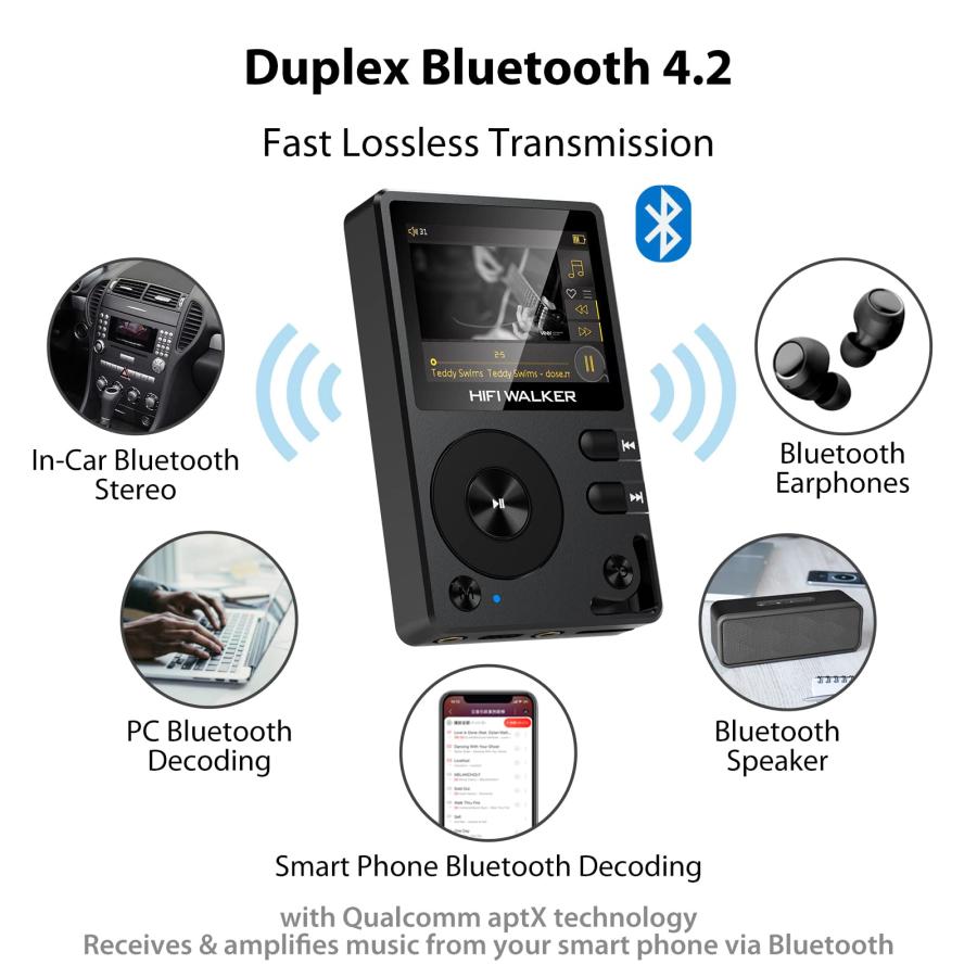 WALKER H2 ハイレゾ 音楽 プレイヤ Bluetooth対応 デジタルオーディオ 