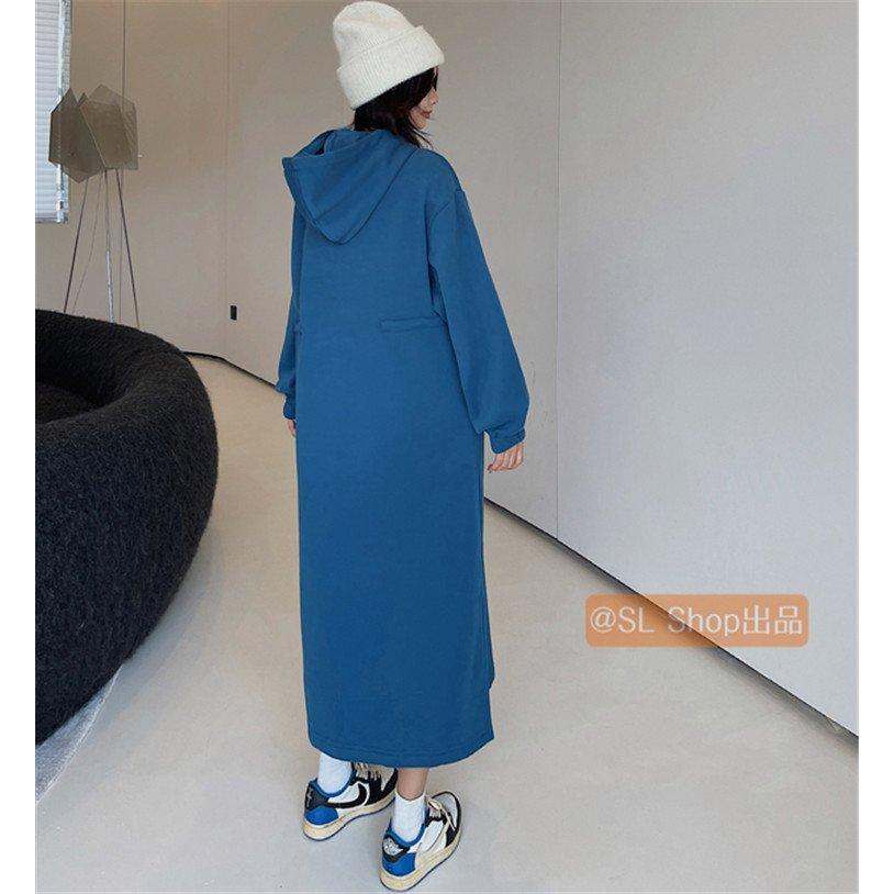 特別セーフ パーカー ライン入 長袖 ワンピース レディース フード付き