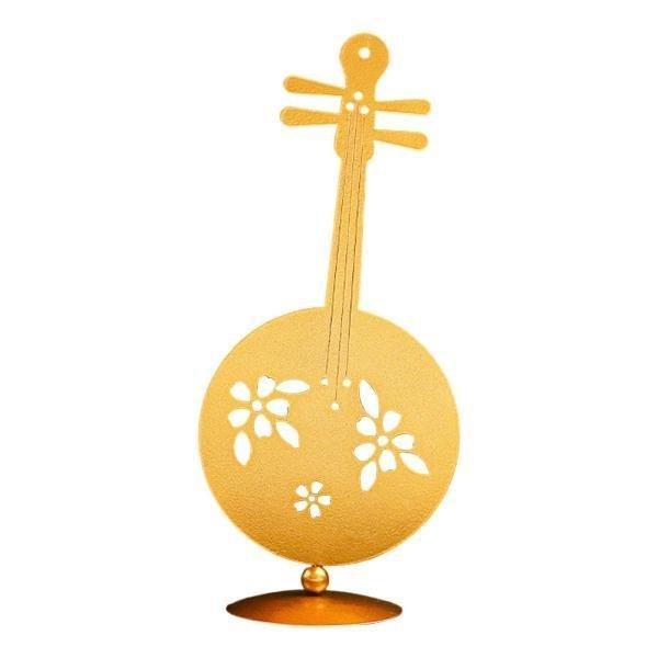 457円 当店の記念日 457円 与え ホームキャビネット月琴のための金の音符の彫像の彫刻の音楽のシンボルの装飾