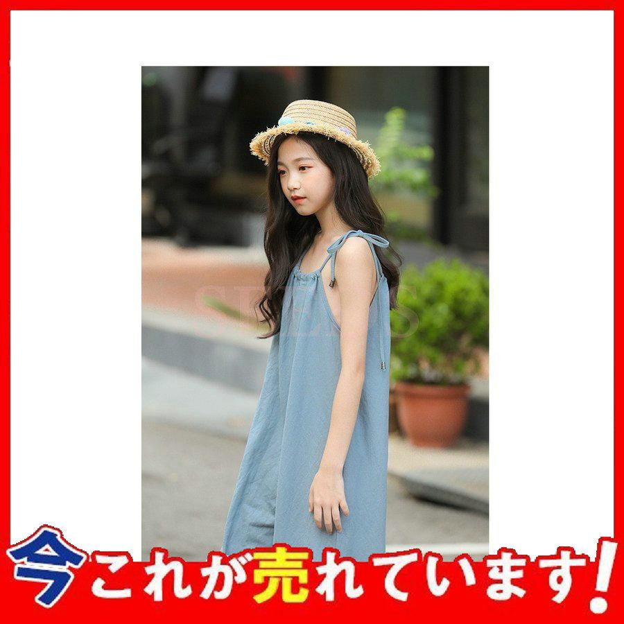 人気ブラドン 新品 ハワイ リゾート ビーチ ナチュラル 海 夏 キッズ 親子服 女の子 子供 春夏 長ズボン ノースリーブ サロペットパンツ 韓国風子供服 長ズボン ロングパンツ カラー ブルー Www We Job Com