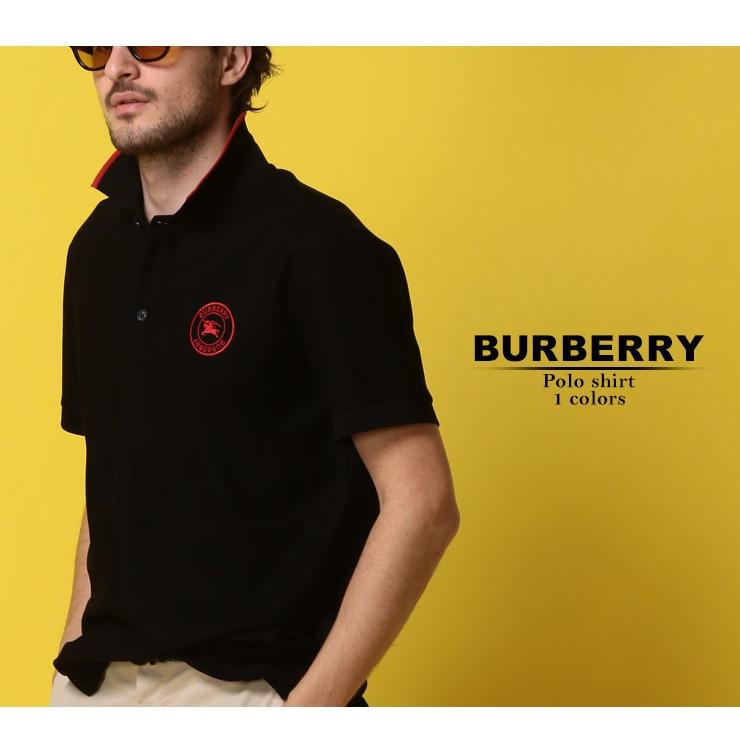 バーバリー BURBERRY ポロシャツ 半袖 鹿の子 ロゴ 刺繍 ライン メンズ BB8005935｜zen｜02