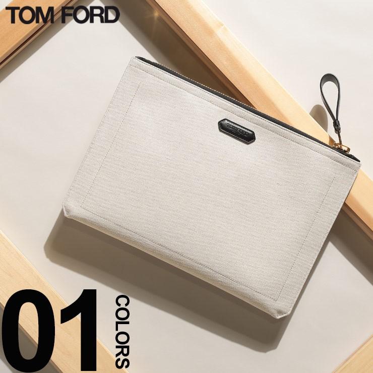 トム フォード TOM FORD クラッチバッグ キャンバス レザー ゴールド
