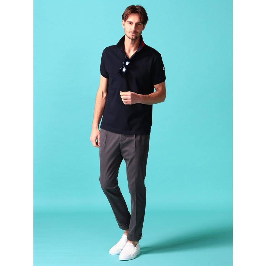 モンクレール メンズ ポロシャツ 半袖 MONCLER 襟裏 ロゴ 鹿の子