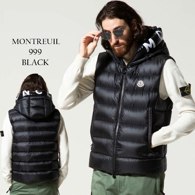 モンクレール メンズ Moncler フード ロゴ ダウンベスト Montreuil モントルイユ 黒 ブランド アウター ベスト ダウン Mcmontreuil1 15 ゼンオンライン 通販 Yahoo ショッピング