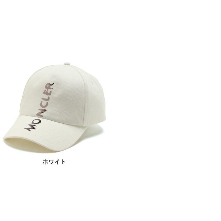 モンクレール MONCLER キャップ 帽子 レディース ロゴ コットン シロ 白 ブランド ベースボールキャップ 調節可能  MCL3B00022OUO82