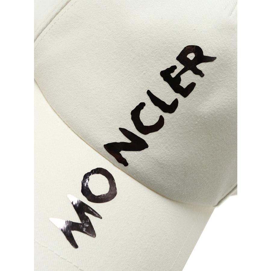 モンクレール MONCLER キャップ 帽子 レディース ロゴ コットン シロ 
