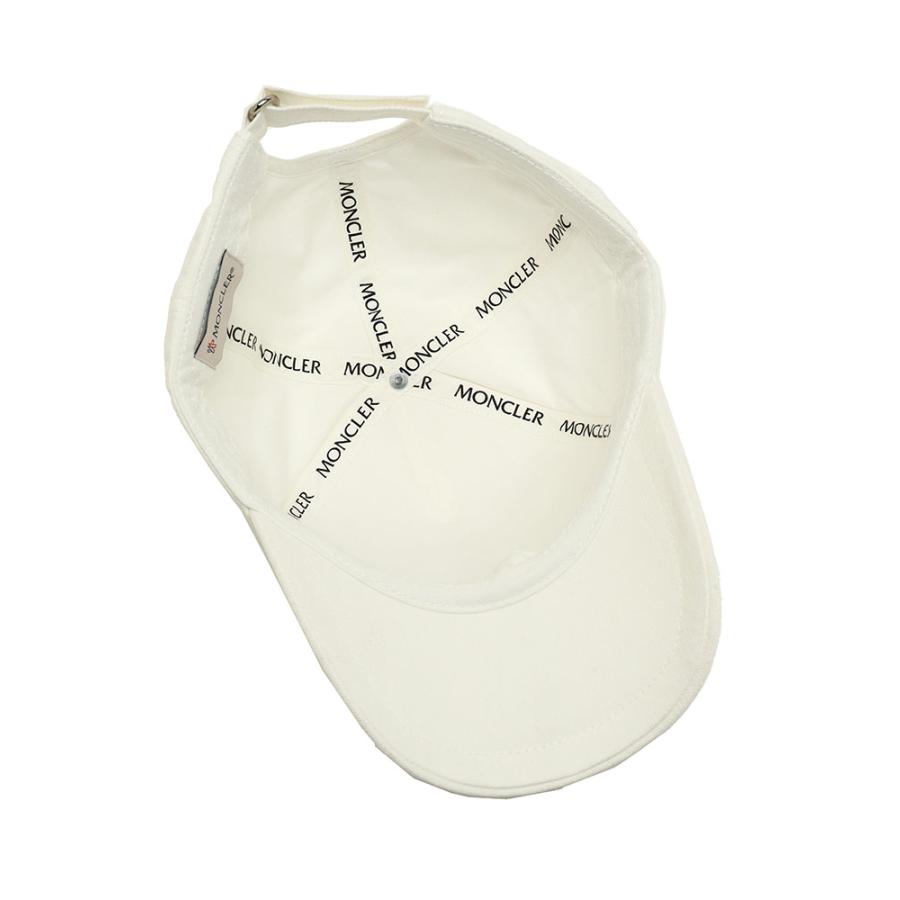 モンクレール MONCLER キャップ 帽子 レディース ロゴ コットン シロ 白 ブランド ベースボールキャップ 調節可能  MCL3B00022OUO82